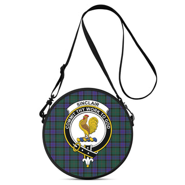 Sinclair Hunting Modern Tartan Round Satchel Bags with Family Crest