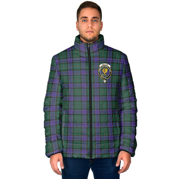 Sinclair Hunting Modern Tartan Padded Jacket with Family Crest
