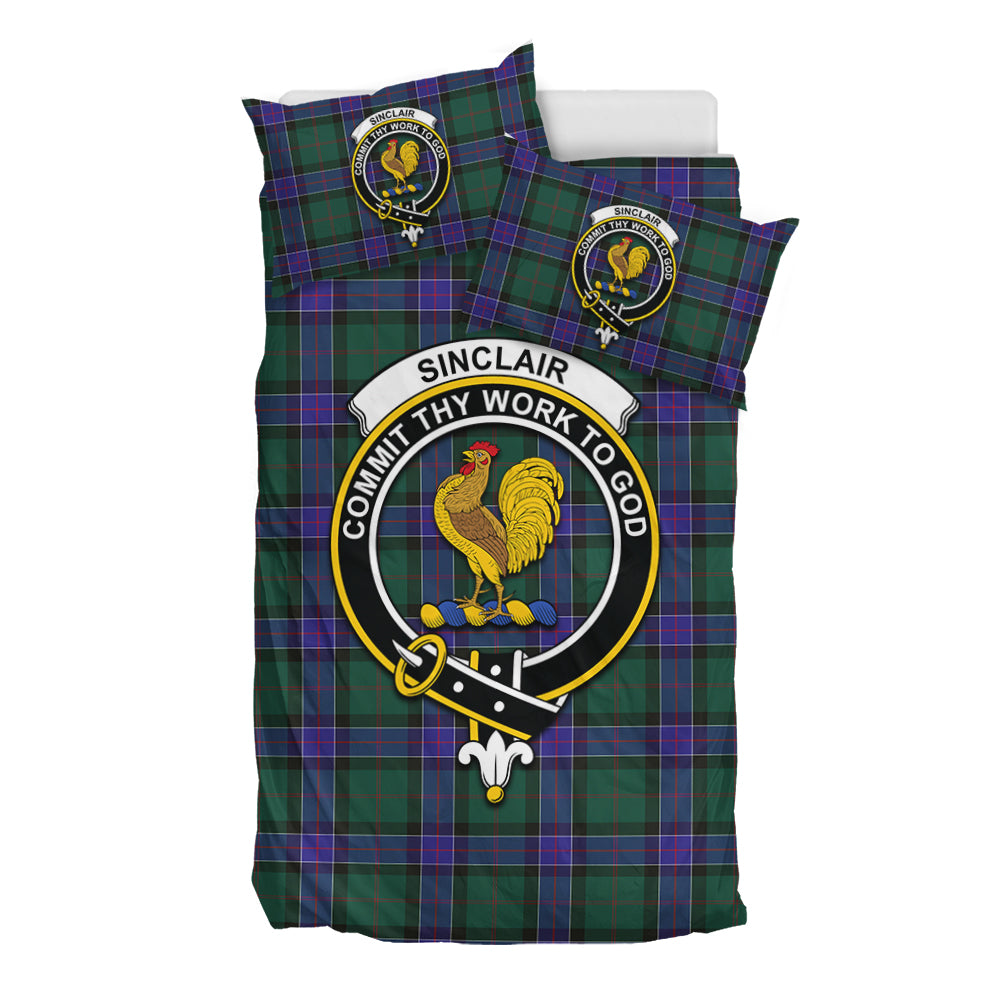 sinclair-hunting-modern-tartan-bedding-set-with-family-crest