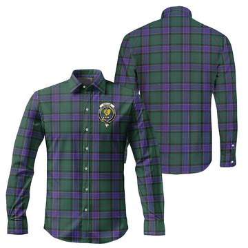 Sinclair Hunting Modern Tartan Long Sleeve Button Up Shirt with Family Crest