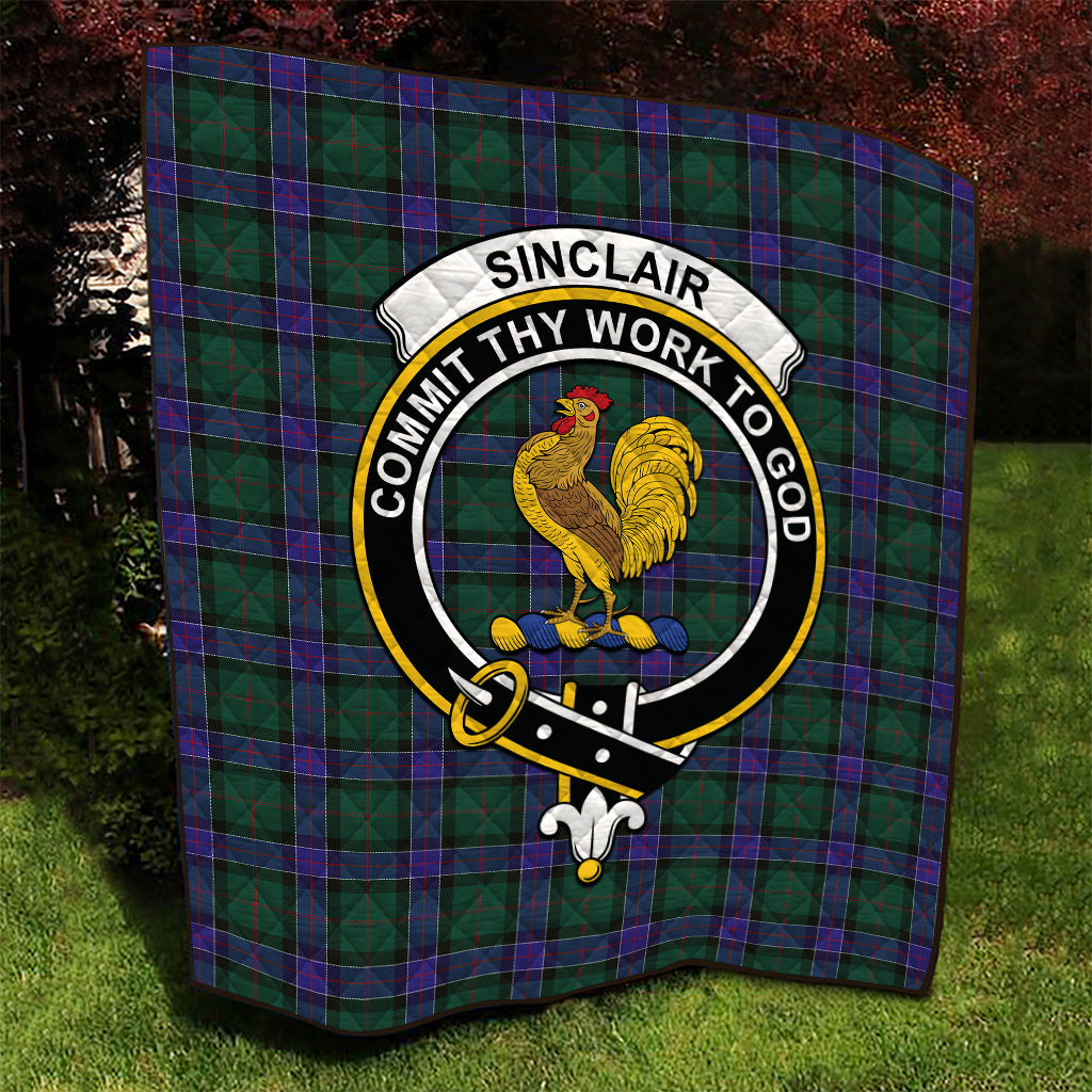 sinclair-hunting-modern-tartan-quilt-with-family-crest