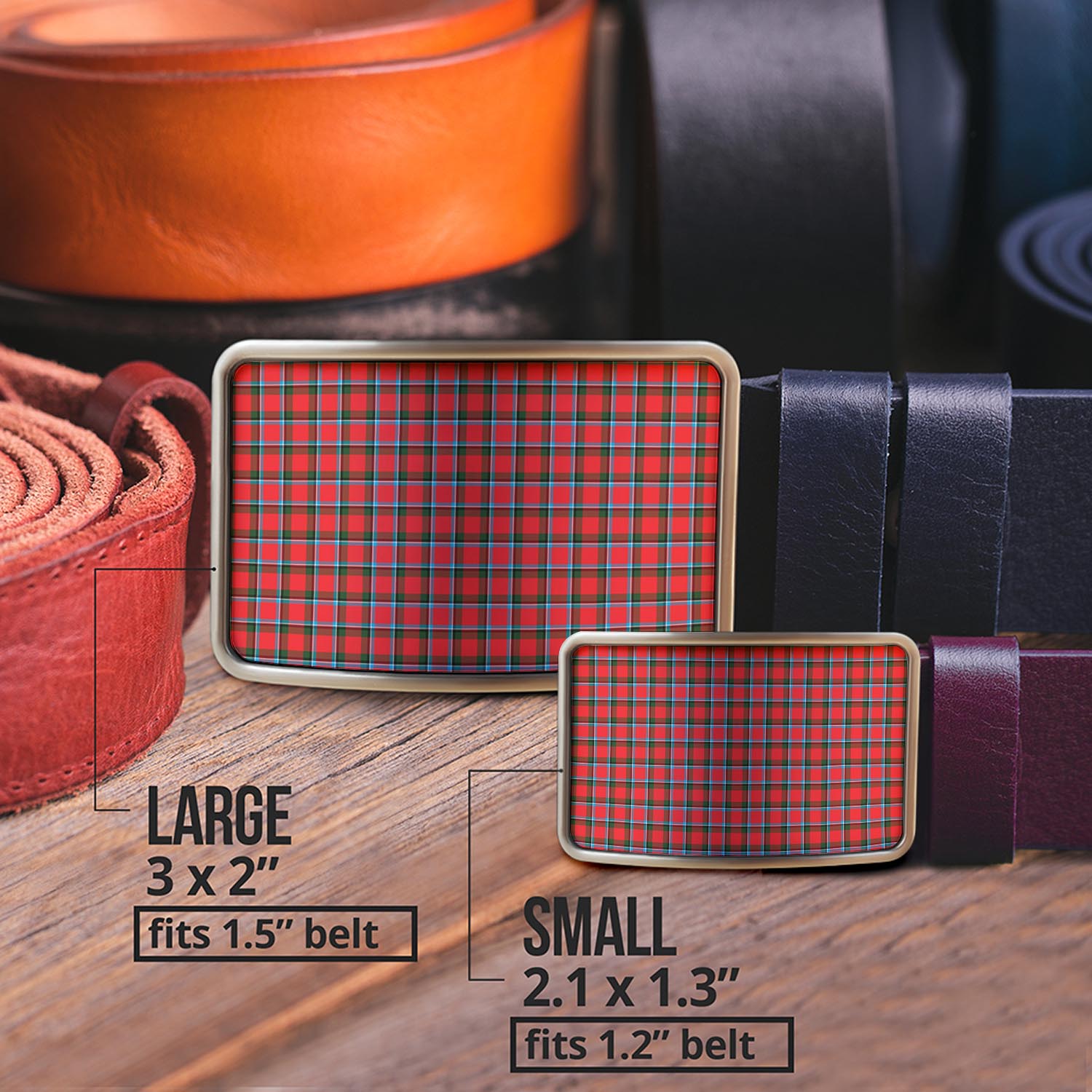 Sinclair Modern Tartan Belt Buckles - Tartanvibesclothing Shop