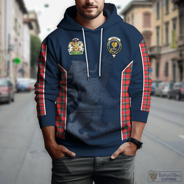 Sinclair Modern Tartan Hoodie with Family Crest and Lion Rampant Vibes Sport Style