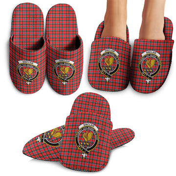 Sinclair Modern Tartan Home Slippers with Family Crest