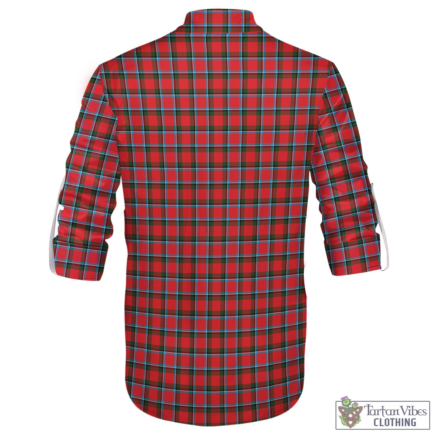 Tartan Vibes Clothing Sinclair Modern Tartan Men's Scottish Traditional Jacobite Ghillie Kilt Shirt
