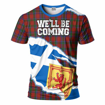 Sinclair Scotland Football Tartan T-Shirt We'll Be Coming
