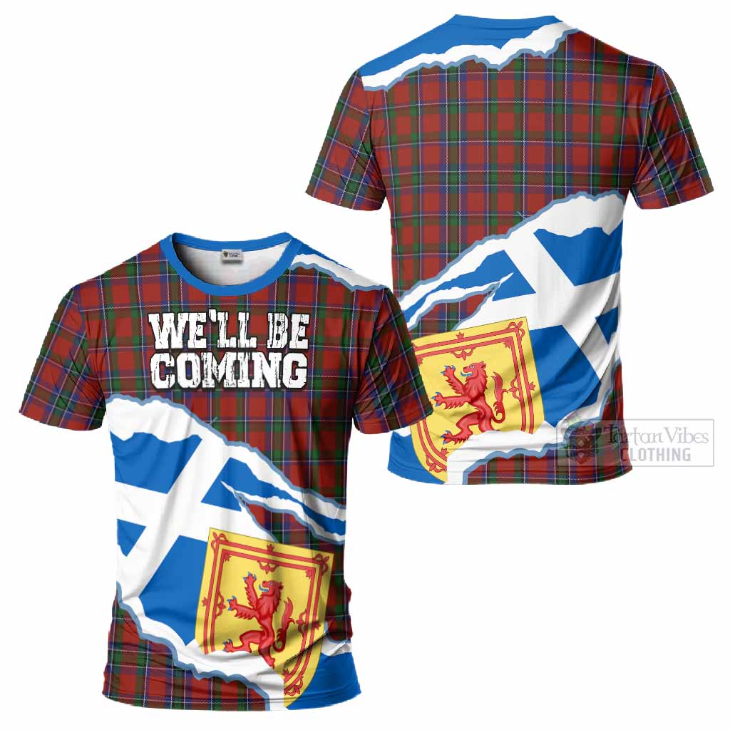 Sinclair Scotland Football Tartan T-Shirt We'll Be Coming
