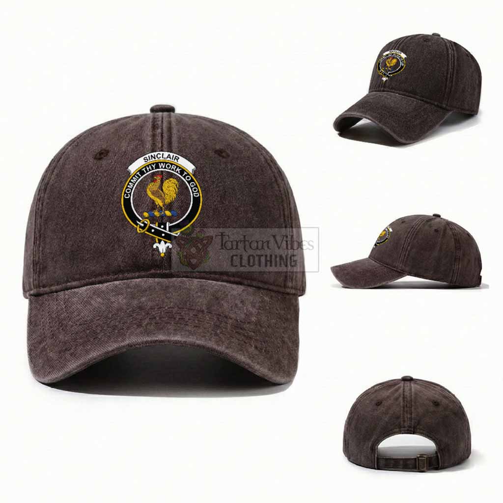 Sinclair Scottish Clan Crest Washed Baseball Cap