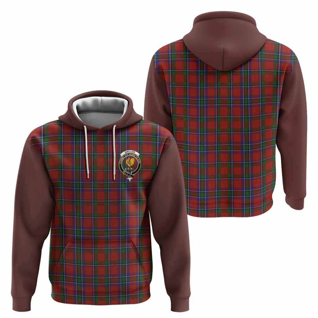 Sinclair Tartan Accent Hoodie with Family Crest