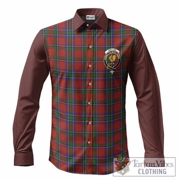 Sinclair Tartan Accent Long Sleeve Button Shirts with Family Crest