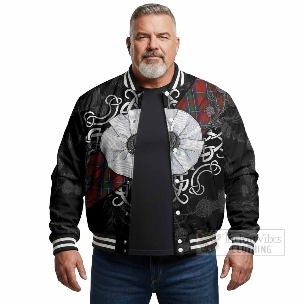 Sinclair Tartan Baseball Jacket Jacobite White Rose - Tartan Vibes Clothing