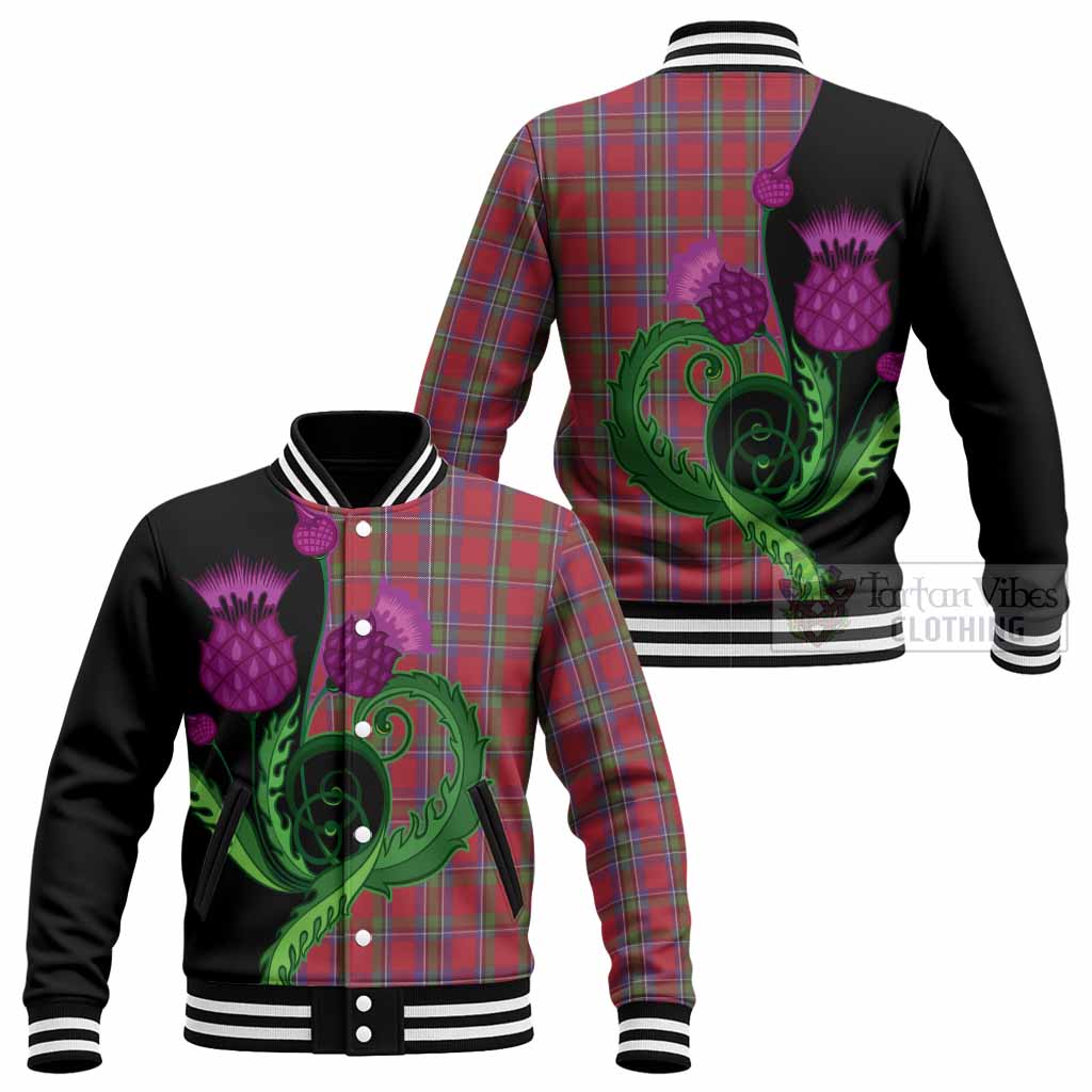 Sinclair Tartan Baseball Jacket Traditional Scottish Thistle