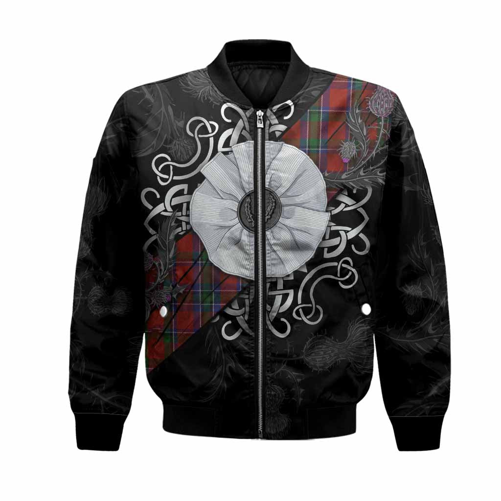 Sinclair Tartan Bomber Jacket Jacobite White Rose Unisex Black - Tartan Vibes Clothing