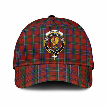 Sinclair Tartan Classic Cap with Family Crest