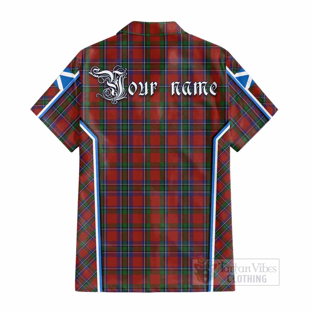 Sinclair Tartan Crest Cotton Hawaiian Shirt Scotland Coat of Arm Flag Style - Tartan Vibes Clothing