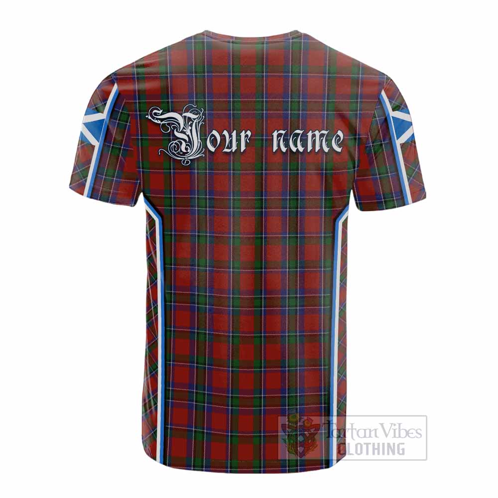 Sinclair Tartan Crest Cotton T-shirt Scotland Coat of Arm Flag Style - Tartan Vibes Clothing