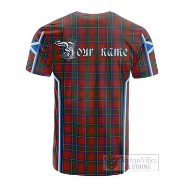 Sinclair Tartan Crest Cotton T-shirt Scotland Coat of Arm Flag Style