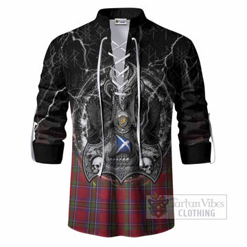 Sinclair Tartan Crest Ghillie Shirt Celtic Odin's Raven Legacy