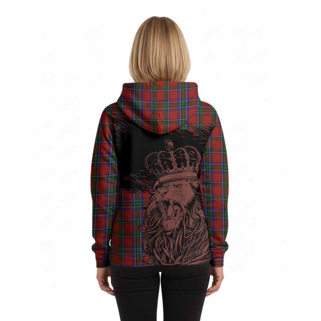 Sinclair Tartan Crest Hoodie Crowned Lion Heritage Style