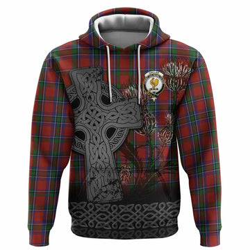 Sinclair Tartan Crest Hoodie Grunge Celtic Cross Scottish Thistle