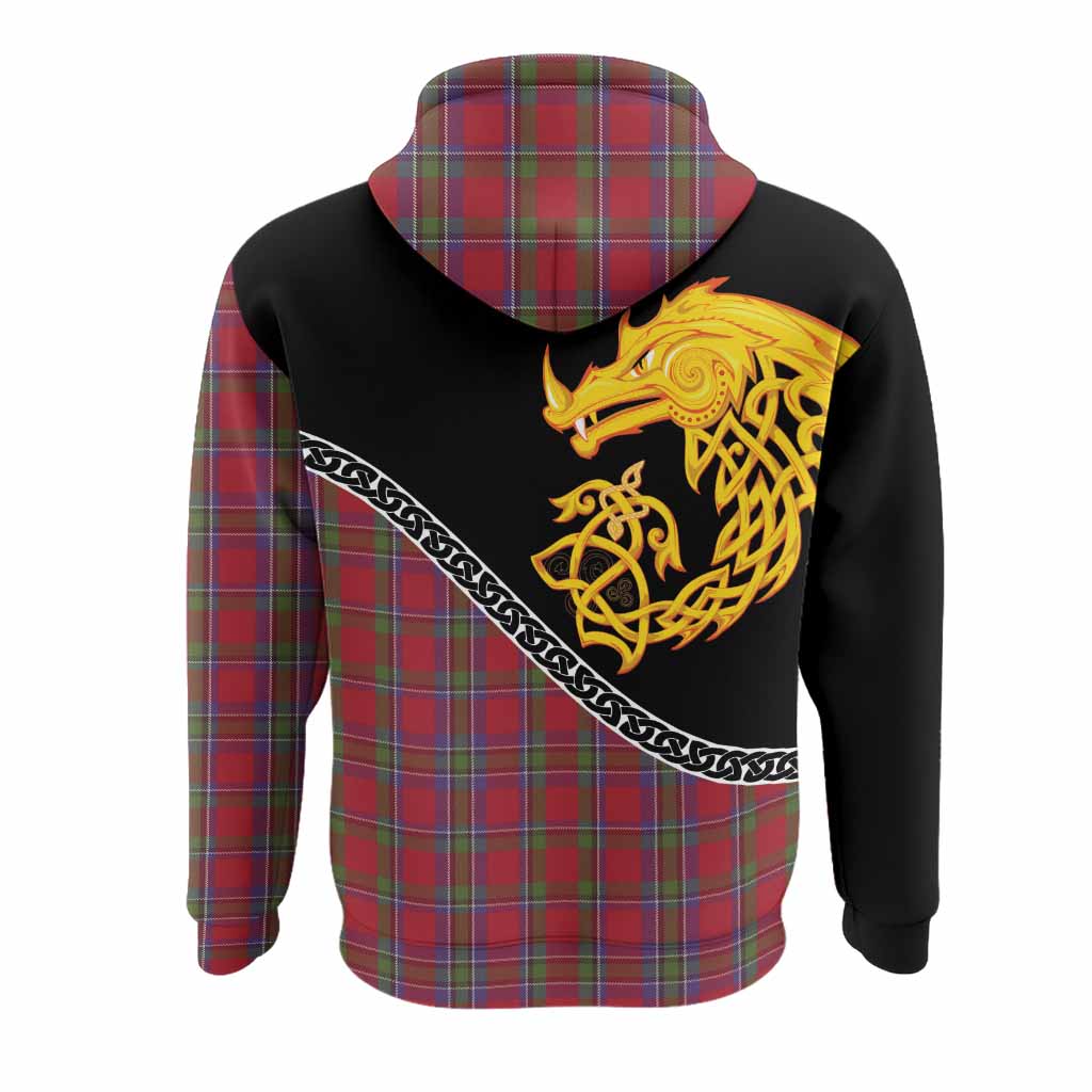 Sinclair Tartan Crest Hoodie Legendary Dragon Knot Half Style