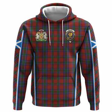 Sinclair Tartan Crest Hoodie Scotland Coat of Arm Flag Style