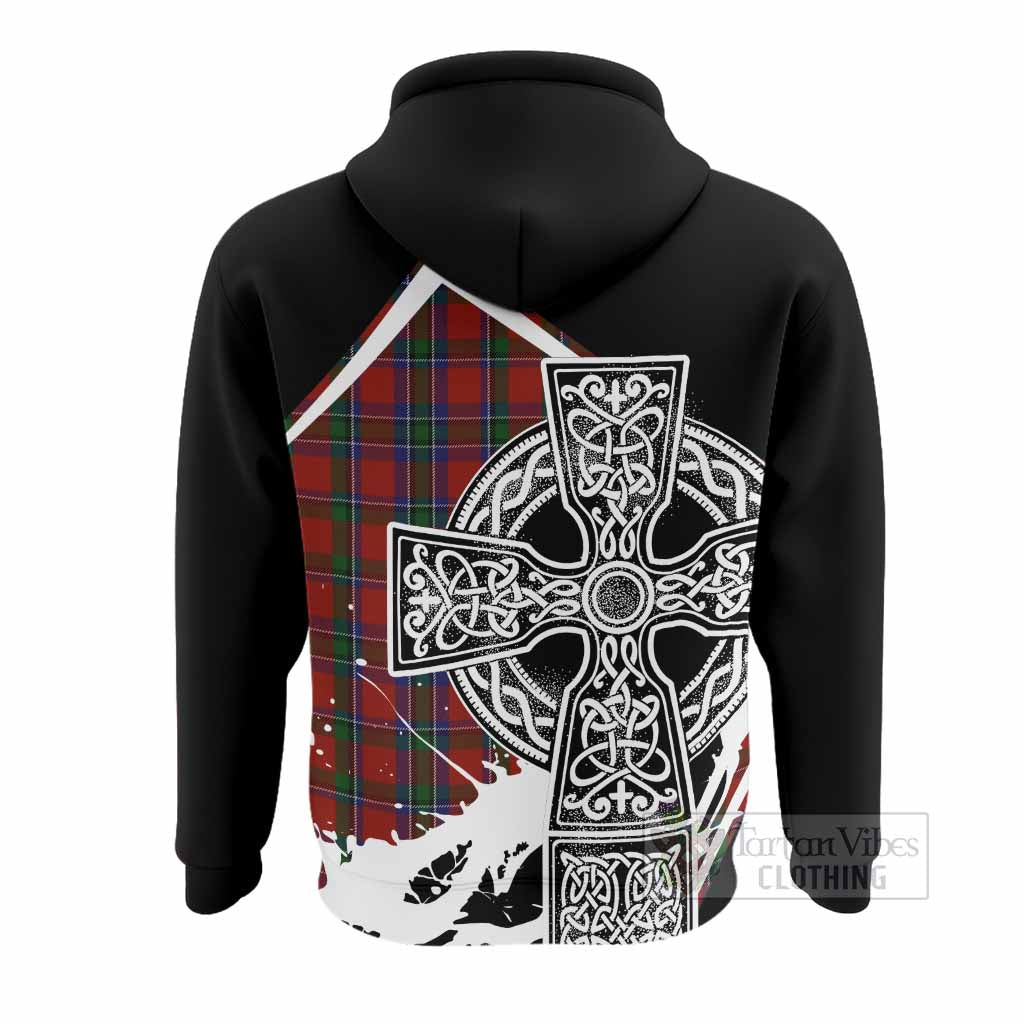 Sinclair Tartan Crest Hoodie Scottish Celtic Cross Heritage