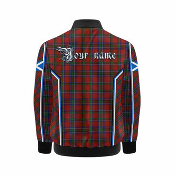 Sinclair Tartan Crest Kid Bomber Jacket Scotland Coat of Arm Flag Style