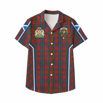 Sinclair Tartan Crest Kid Hawaiian Shirt Scotland Coat of Arm Flag Style - Tartan Vibes Clothing