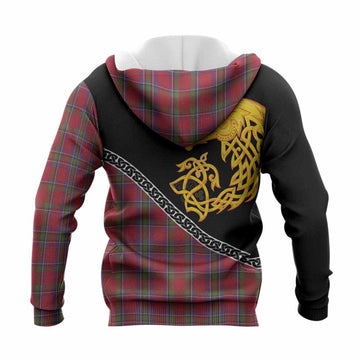Sinclair Tartan Crest Knitted Hoodie Legendary Dragon Knot Half Style