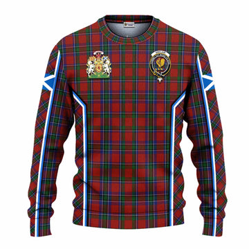 Sinclair Tartan Crest Knitted Sweater Scotland Coat of Arm Flag Style