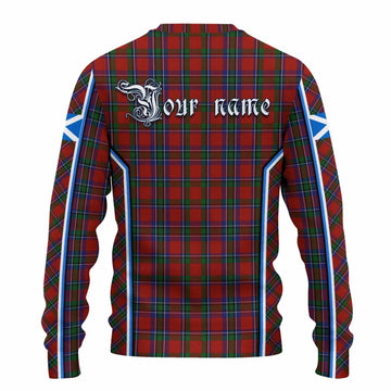 Sinclair Tartan Crest Knitted Sweater Scotland Coat of Arm Flag Style