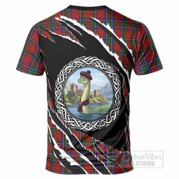 Sinclair Tartan Crest Loch Ness Monster T-Shirt Celtic Knot Nessie Art