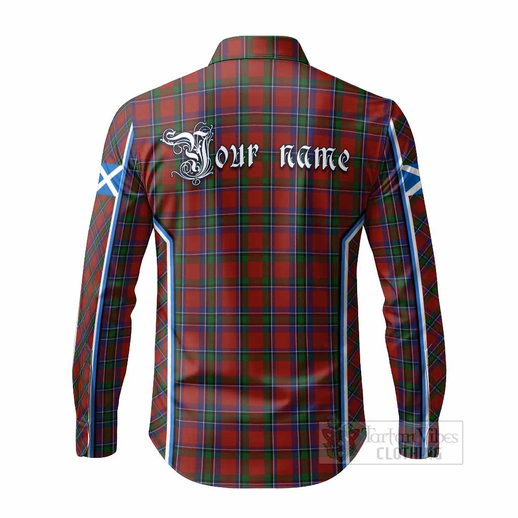 Sinclair Tartan Crest Long Sleeve Button Shirts Scotland Coat of Arm Flag Style - Tartan Vibes Clothing