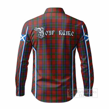 Sinclair Tartan Crest Long Sleeve Button Shirts Scotland Coat of Arm Flag Style
