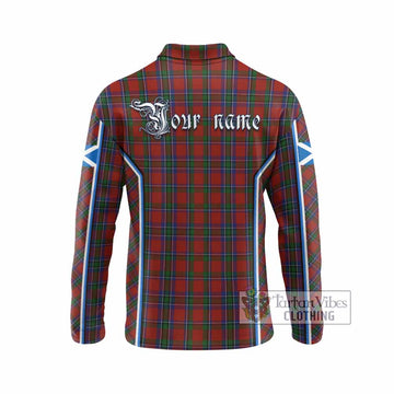Sinclair Tartan Crest Long Sleeve Polo Shirt Scotland Coat of Arm Flag Style