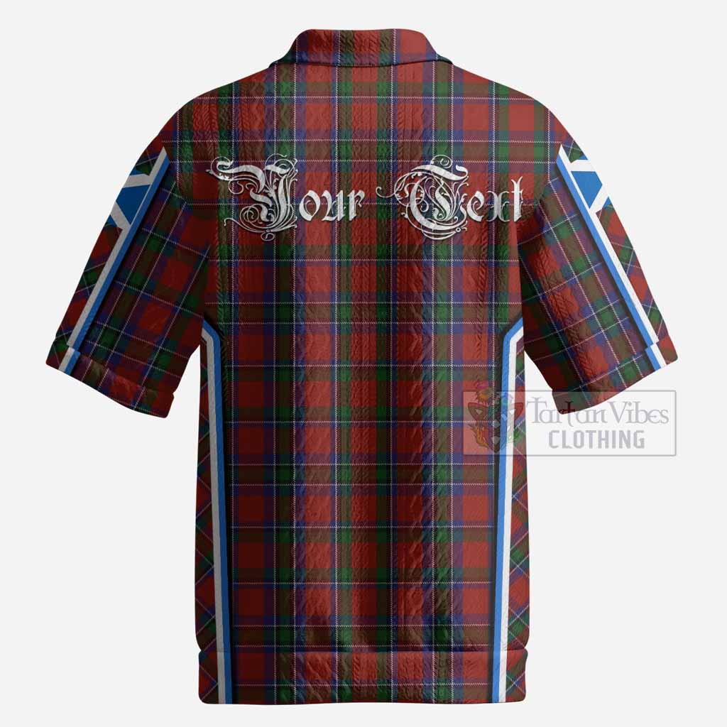 Sinclair Tartan Crest Men’s Polo Sweater Top Scotland Coat of Arm Flag Style