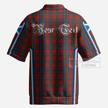Sinclair Tartan Crest Men’s Polo Sweater Top Scotland Coat of Arm Flag Style