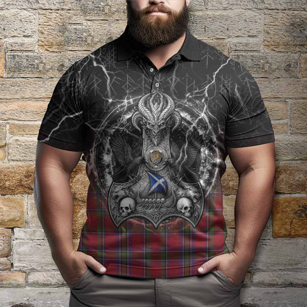 Sinclair Tartan Crest Polo Shirt Celtic Odin's Raven Legacy