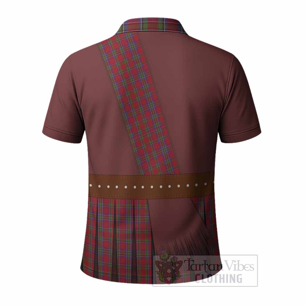 Sinclair Tartan Crest Polo Shirt Kilt Costume Style