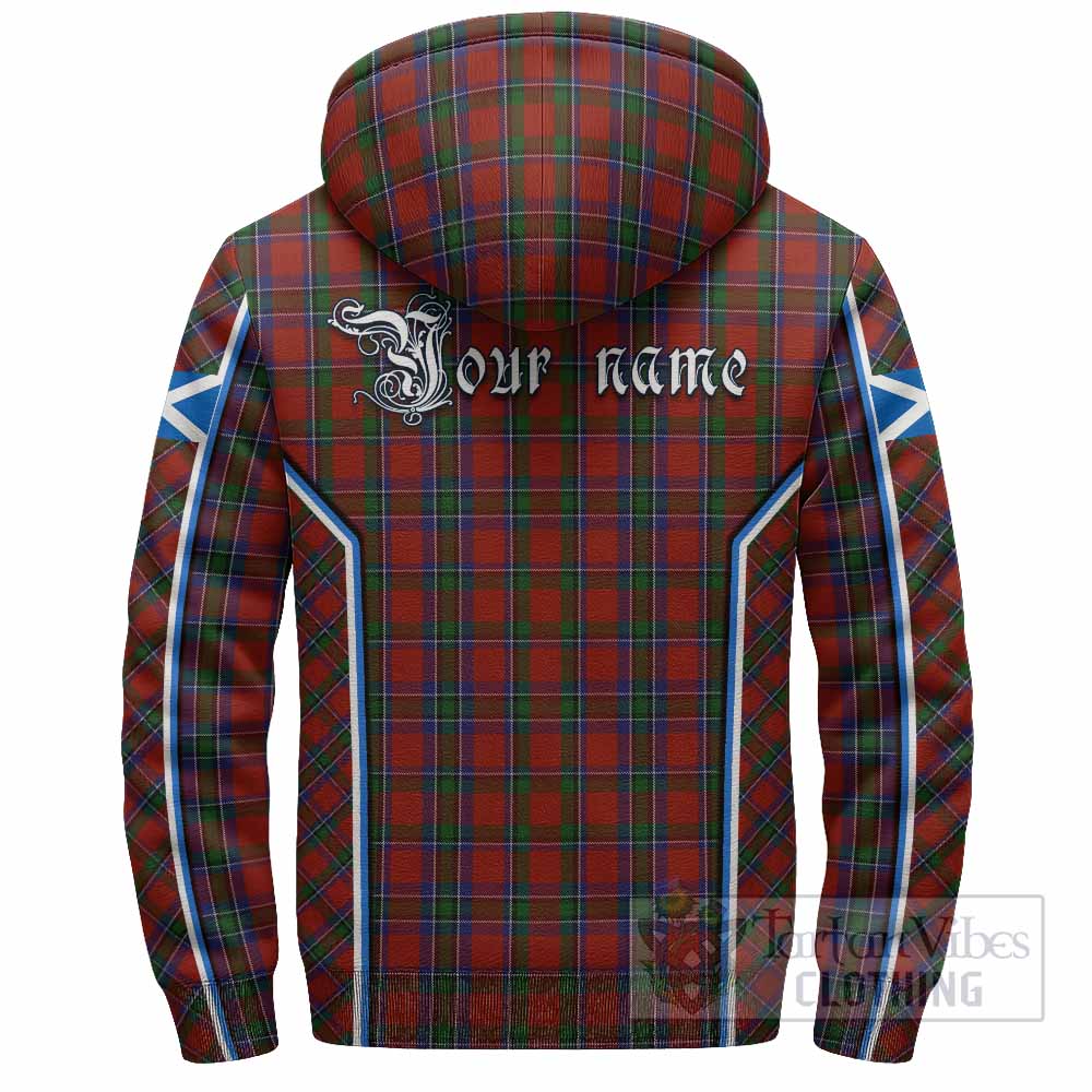 Sinclair Tartan Crest Sherpa Hoodie Scotland Coat of Arm Flag Style - Tartan Vibes Clothing