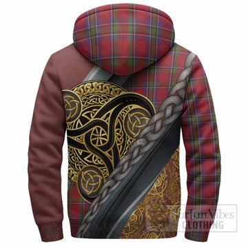 Sinclair Tartan Crest Sherpa Hoodie Scottish Triskele Celtic