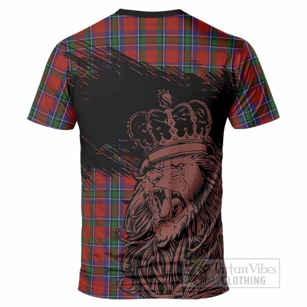 Sinclair Tartan Crest T-Shirt Crowned Lion Heritage Style