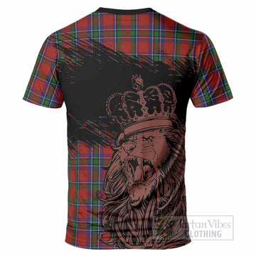 Sinclair Tartan Crest T-Shirt Crowned Lion Heritage Style