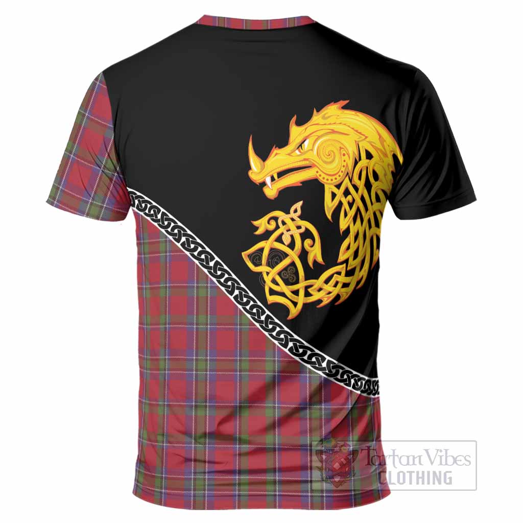 Sinclair Tartan Crest T-Shirt Legendary Dragon Knot Half Style