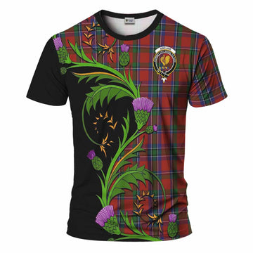 Sinclair Tartan Crest T-Shirt Scottish Thistle Pride Heritage Art