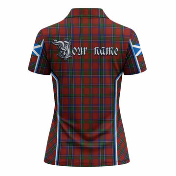 Sinclair Tartan Crest Women's Polo Shirt Scotland Coat of Arm Flag Style