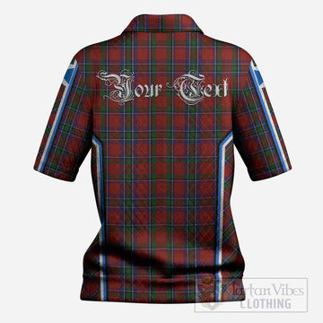 Sinclair Tartan Crest Women’s Polo Sweater Top Scotland Coat of Arm Flag Style