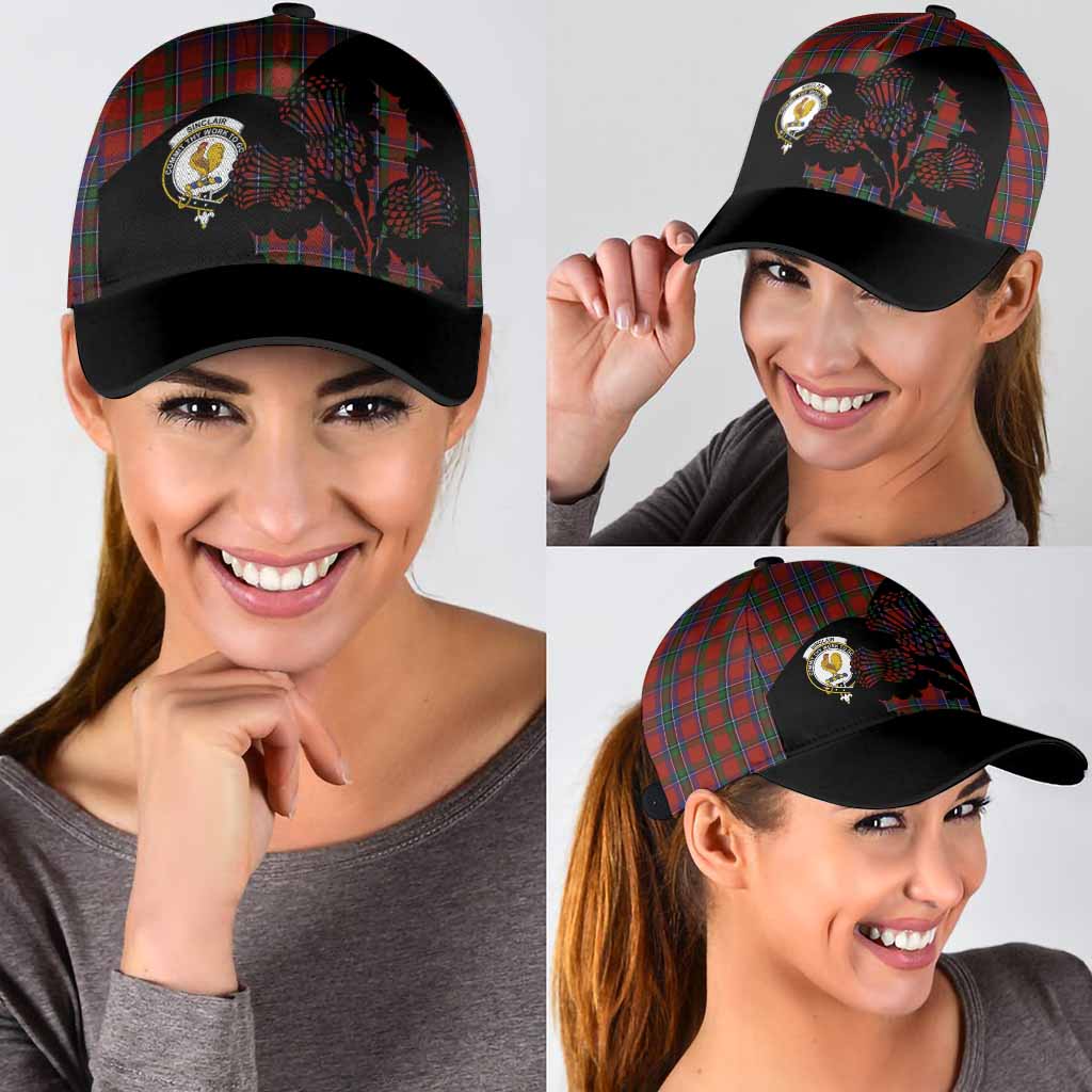 Sinclair Tartan Family Crest Classic Cap Scotland Thistle Floral Flag Style