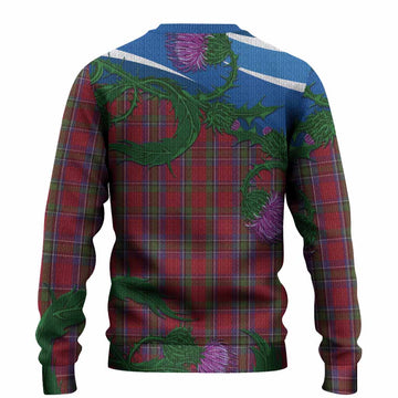 Sinclair Tartan Family Crest Knitted Sweater Thistle in Minimalism